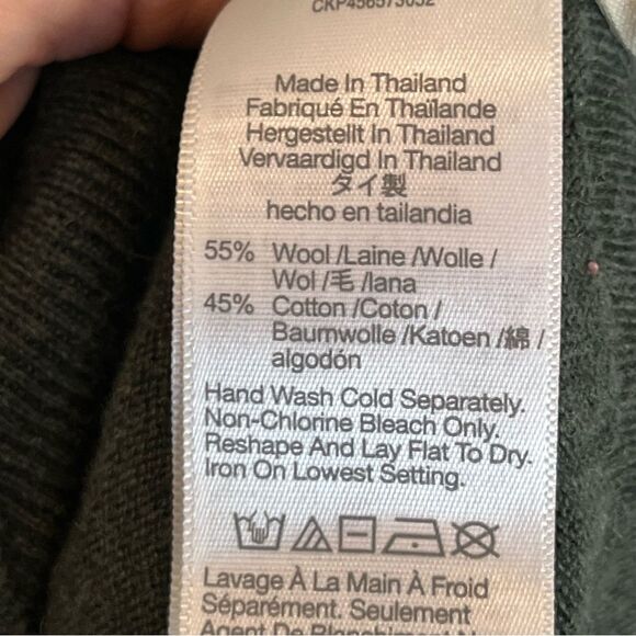 Madewell Brookhaven Turtleneck Wool Blend Sweater in Heather Forest size XS - Picture 12 of 13